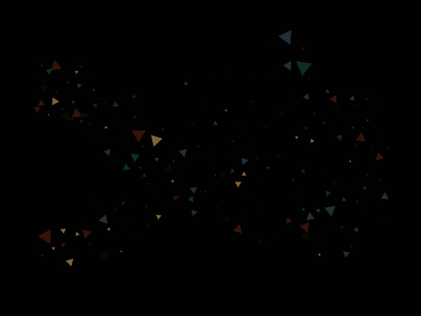 Triangle Explosion Confetti. Broken Glass Explosive Effect. Moving Shattered Fragments. Textured Data Elements Burst. Triangles Bang Flying Confetti. Exploded Star Glitter. Exploded Star Design. - Vector, Image