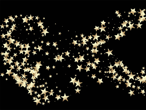 Rich Gold, Silver Glitter, Sparkles, Gradient Stars Confetti. Gold, Silver VIP Flying Stars Confetti. Drahé Premium Nový rok vánoční dekorace vektorové pozadí. Šumivá zimní fólie. - Vektor, obrázek