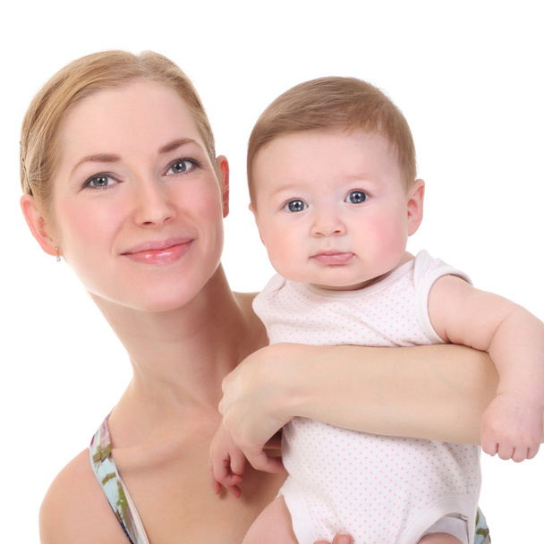 een jonge moeder en baby - Foto, afbeelding