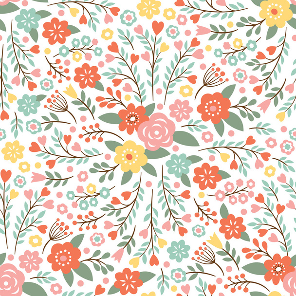 Beauty seamless floral pattern - Вектор, зображення