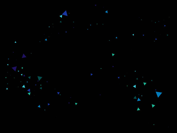 Driehoek Explosie Confetti. Ontplofte Star Graphic. Getextureerde data-elementen Blast. Vliegende verbrijzelende deeltjes. Driehoeken Burst Moving Confetti. Exploded Star Glitter. Gebroken glasexplosief effect. - Vector, afbeelding