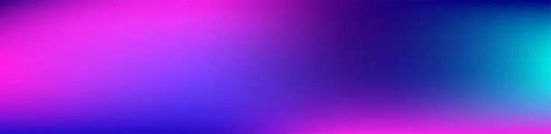 Púrpura, rosa, turquesa, azul degradado brillante fondo vectorial. Fondo de pantalla de moda brillante de neón líquido. Banner de gradiente largo horizontal ancho. Cubierta desenfocada vibrante de superposición de gradiente iridiscente.  - Vector, Imagen