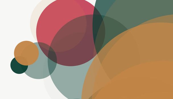 Patrón de círculos redondos abstractos modernos coloridos con fondo blanco - Foto, Imagen
