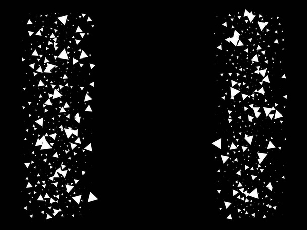 三角形爆発コンフェッティ。テクスチャ化されたデータ記事ブラスト。砕けた破片を落下させる。爆発した星の境界線。壊れたガラス爆発効果。爆発した星の輝き。三角形｜Bang Moving Confetti. - ベクター画像