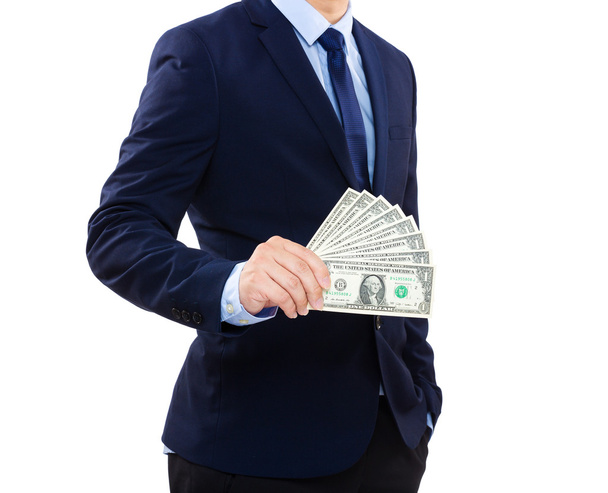 Businessman showing cash - Photo, Image
