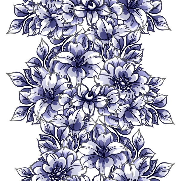 ornate floral background, seamless vector illustration - Wektor, obraz