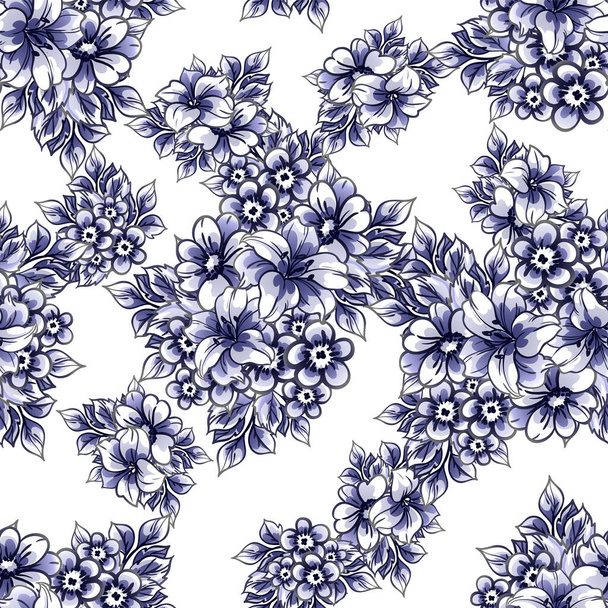 ornate floral background, seamless vector illustration - Διάνυσμα, εικόνα