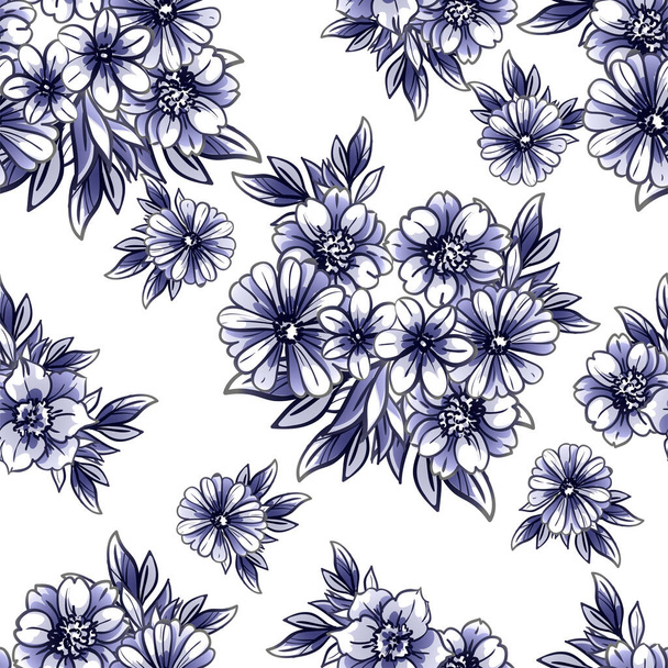 ornate floral background, seamless vector illustration - Vektor, kép
