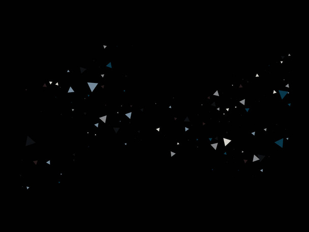 Driehoek Explosie Confetti. Driehoeken Blast Moving Confetti. Gebroken glazen explosief effect. Flying Shattering Fragmenten. Textured Data Particles Bang. Ontplofte Star Shatter. Ontplofte Star Border. - Vector, afbeelding