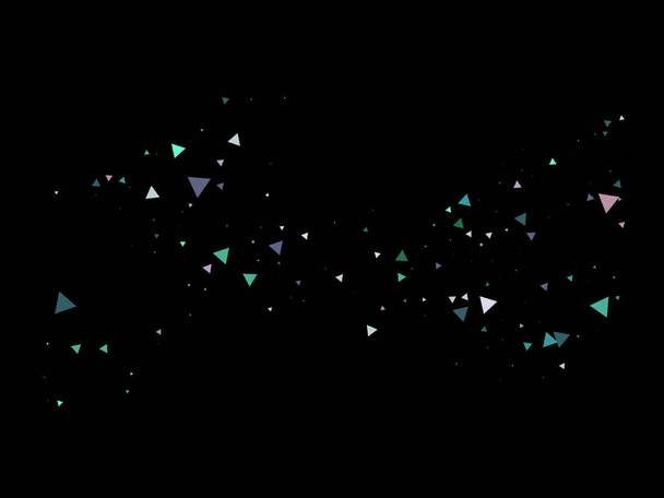 Triangle Explosion Confetti. Exploded Star Frame. Moving Broken Elements. Triangles Burst Falling Confetti. Broken Glass Explosive Effect. Exploded Star Glitter. Textured Data Fragments Blast. - Vector, Image