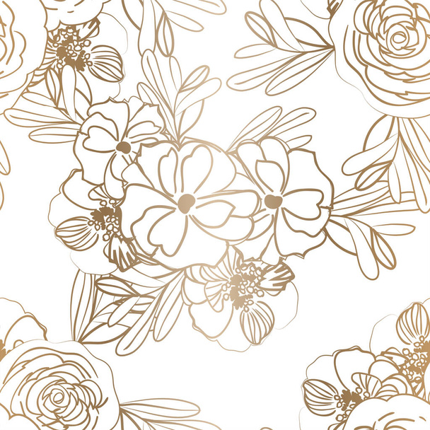 ornate floral background, seamless vector illustration - Вектор,изображение