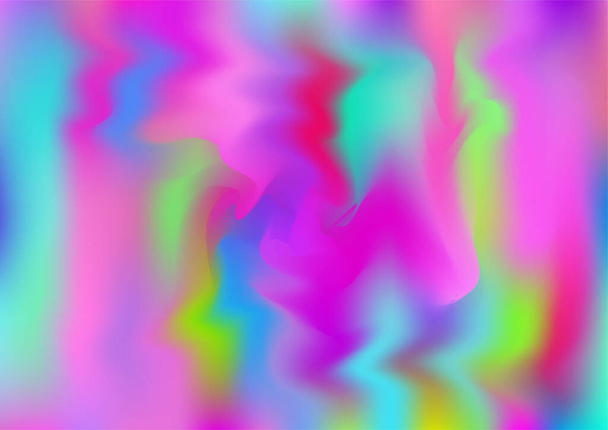 Holograph Minimal Banner. Neon Graphic Overlay, 80s, 90s Music Background Rainbow Overlay Hologram Cover (em inglês). Desfocado Girlie Foil Holo Teal. Papel de parede horizontal de Glam líquido holográfico Pearlescente - Vetor, Imagem
