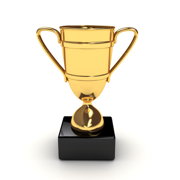 Awarding cup over white background - Photo, Image