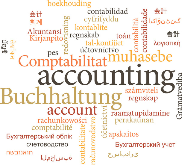 the word accounting in word clouds - Vector, Image