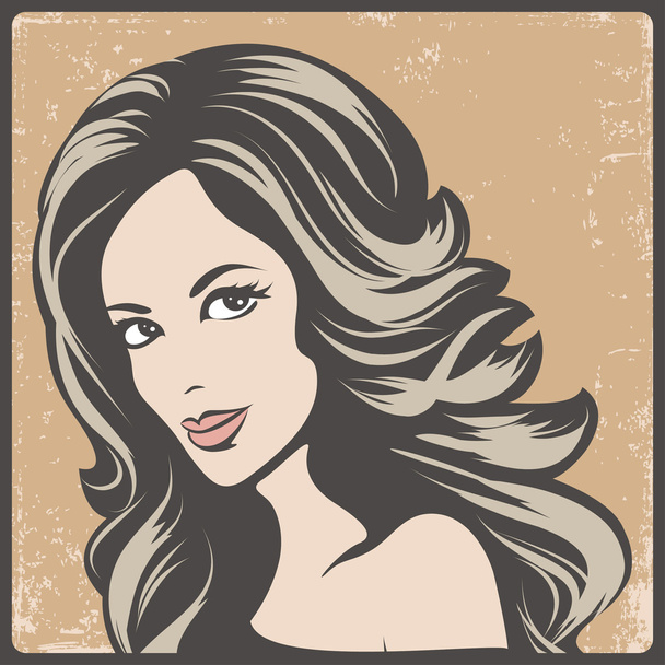 Woman with gorgeous hair - Vector, Image