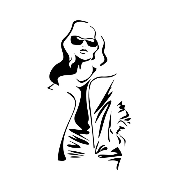 Woman silhouette - Vektör, Görsel
