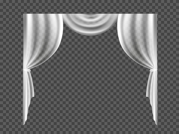 Tulle curtain vector - Vector, Image
