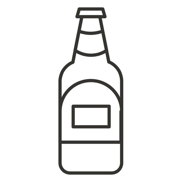 икона алкогольного пива в стиле наброска - Вектор,изображение
