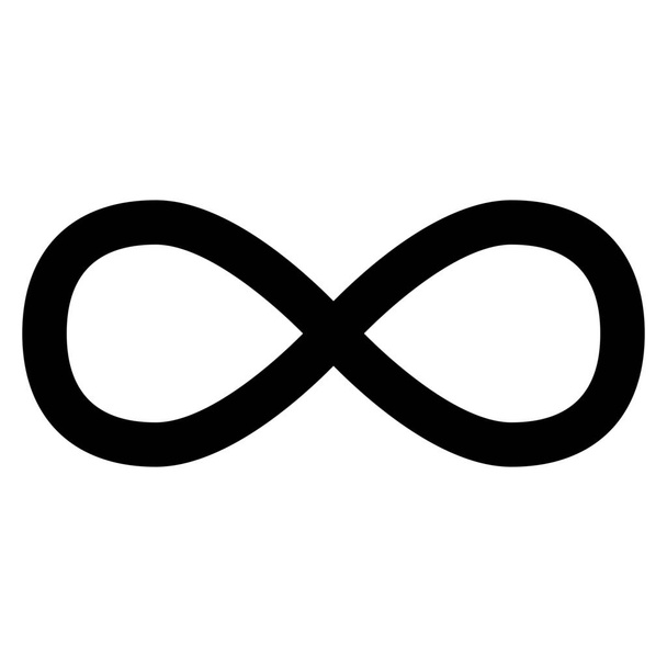 icono de bucle infinito de eternidad en estilo Esquema - Vector, Imagen