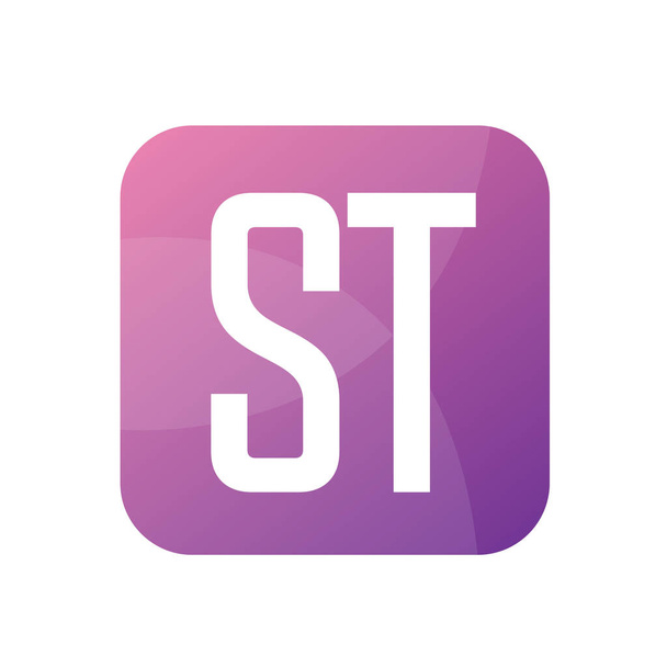 Diseño del logotipo de ST Letter con estilo simple - Vector, imagen