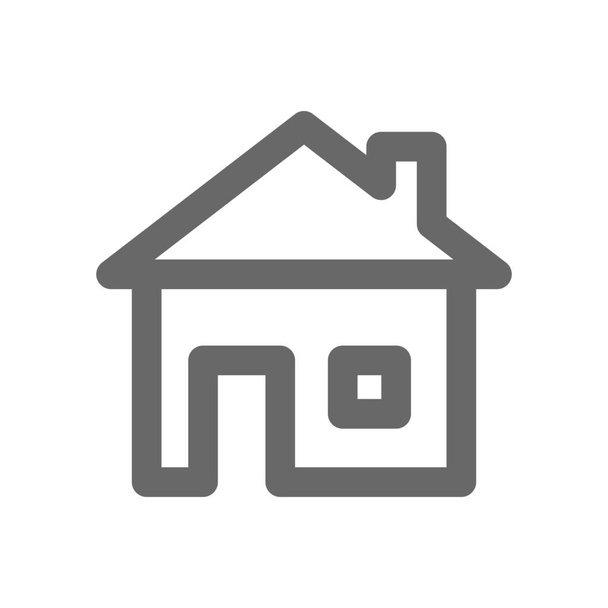 architecture building home icon in Outline style - Vector, Image