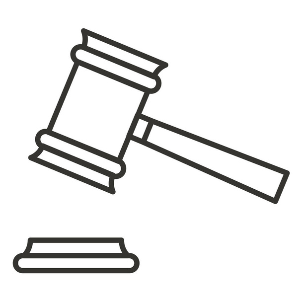 balans sąd sprawiedliwości ikona w zarysie stylu - Wektor, obraz