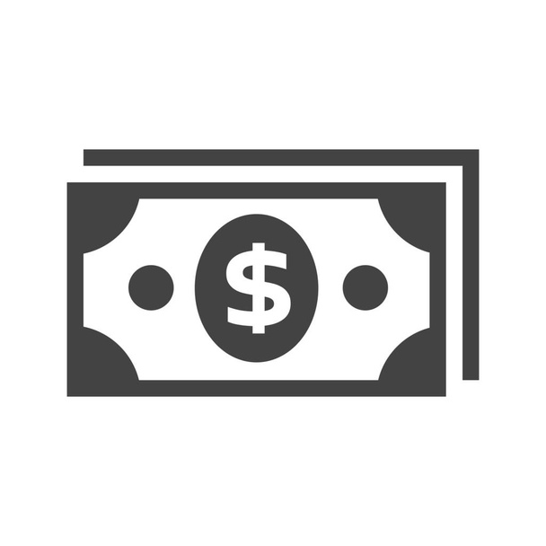 cash commerce finance icon in Solid style - Vektör, Görsel