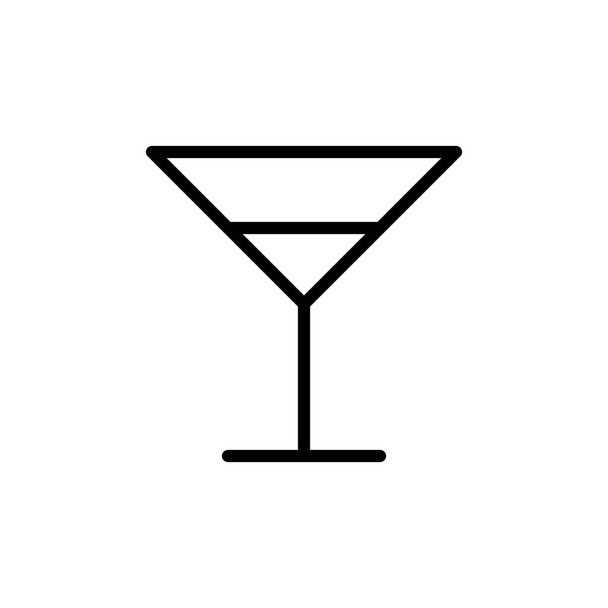 alcohol cup drink icoon in Outline stijl - Vector, afbeelding