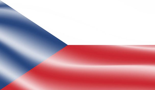 Česká republika vlajka s vlnící se grunge texturou. Pozadí vektoru. - Vektor, obrázek