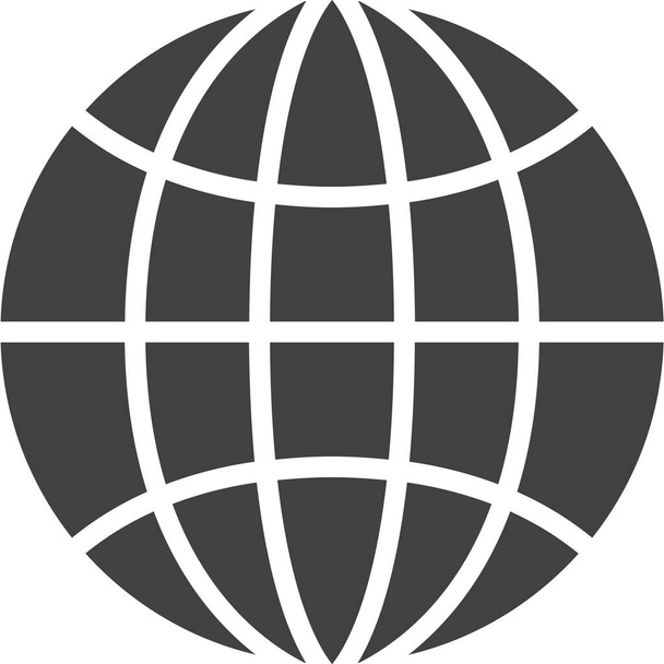 global globe grid icon in IT infrastructure category - Vector, Image