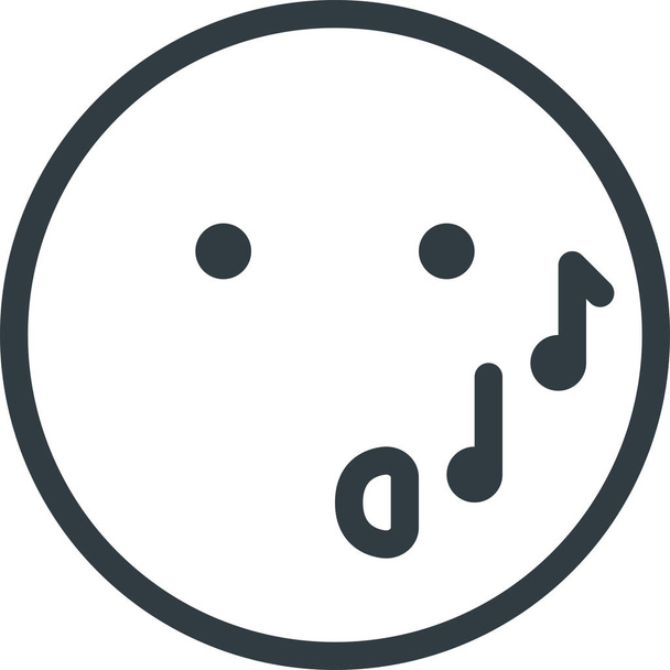 emoji emote emotikon ikona w zarysie stylu - Wektor, obraz