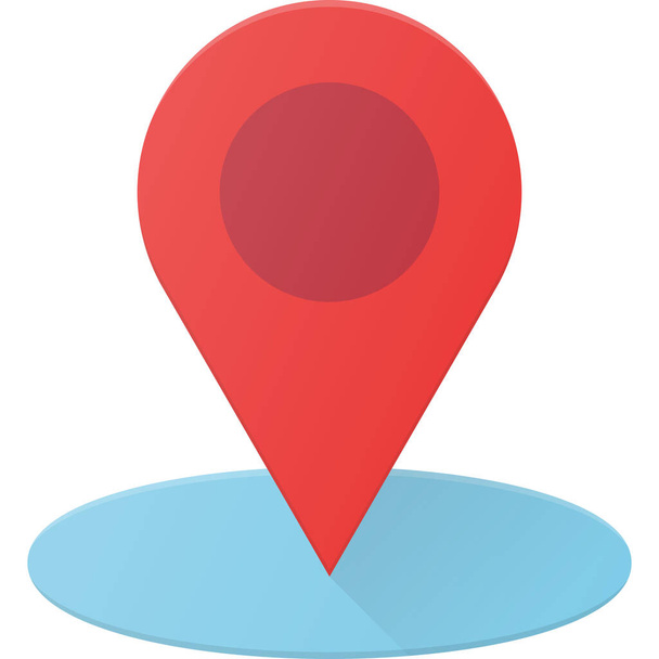 área geolocalización ubicación icono en estilo plano - Vector, imagen