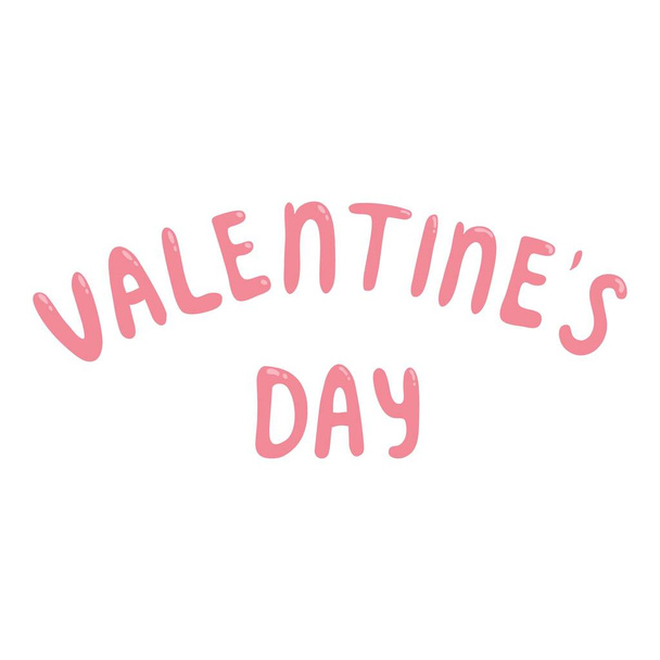 Valentine ícone letras engraçado, estilo dos desenhos animados - Vetor, Imagem