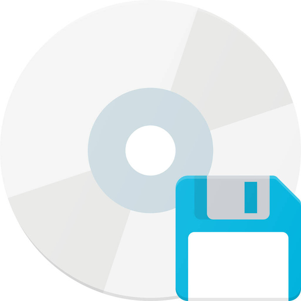 compact disk drive icon in Flat style - Vektor, Bild