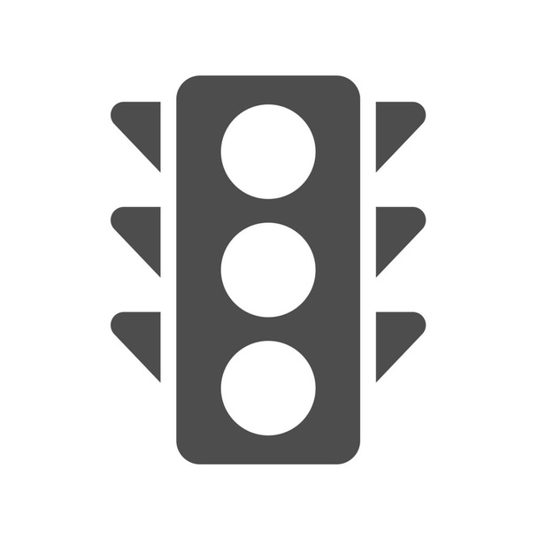ícone de estrada de navegação de acidente em estilo sólido - Vetor, Imagem
