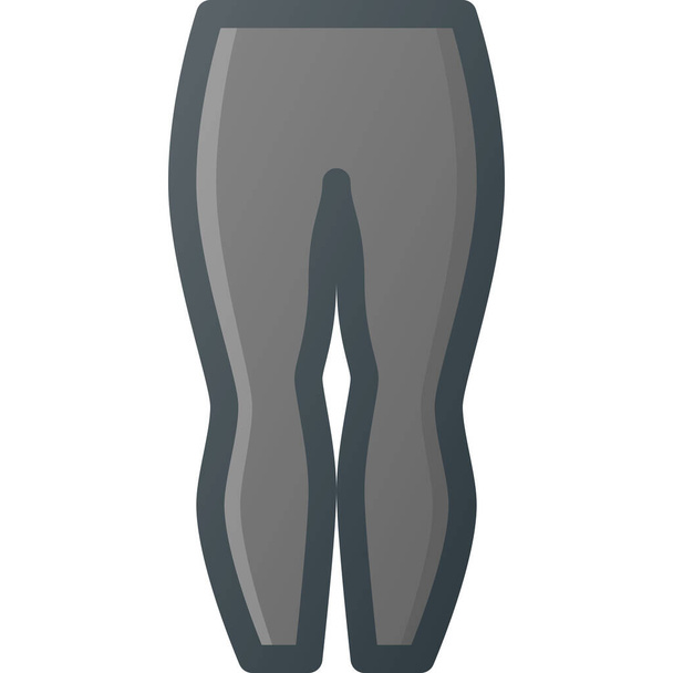 doek leggings sport icoon in Gevulde omtrek stijl - Vector, afbeelding