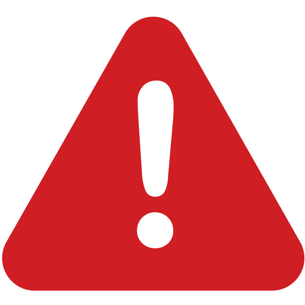 ícone de aviso de aviso de erro no estilo emblema - Vetor, Imagem