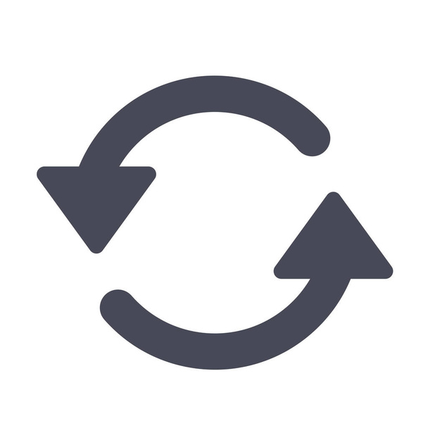refresh reload rotate icon in Solid style - Vector, Image