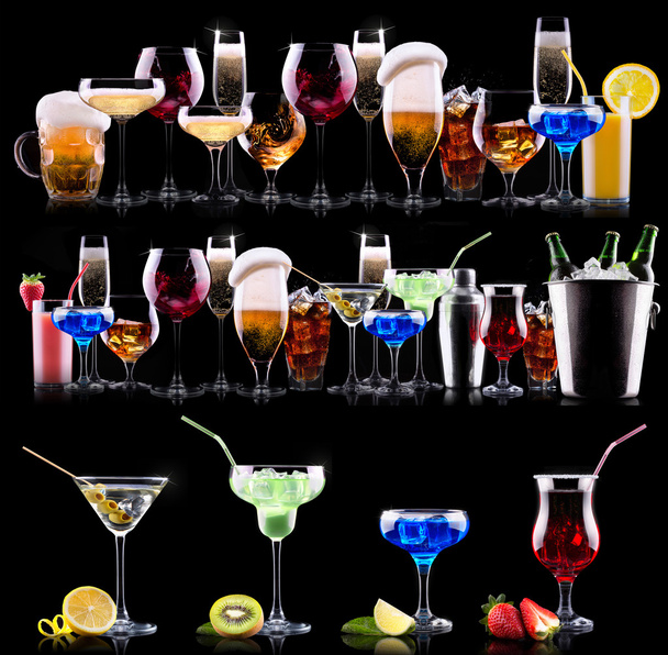 verschillende alcohol drinkt set - Foto, afbeelding