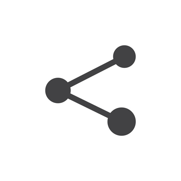 kapcsolat hálózati megosztás ikon szilárd stílusban - Vektor, kép