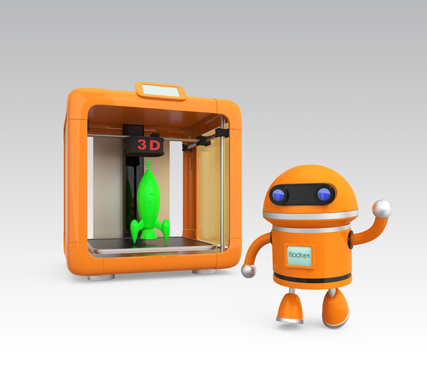 Compact personal 3D printer and 3D models - Photo, Image