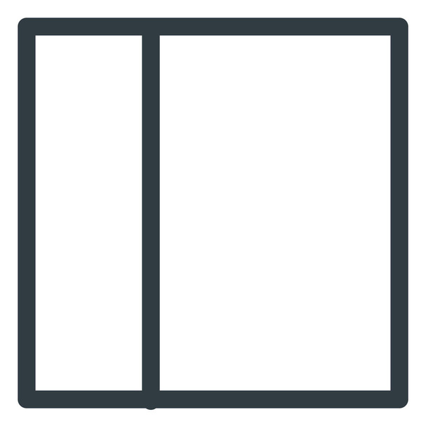 ikona levého postranního panelu rozhraní ve stylu osnovy - Vektor, obrázek