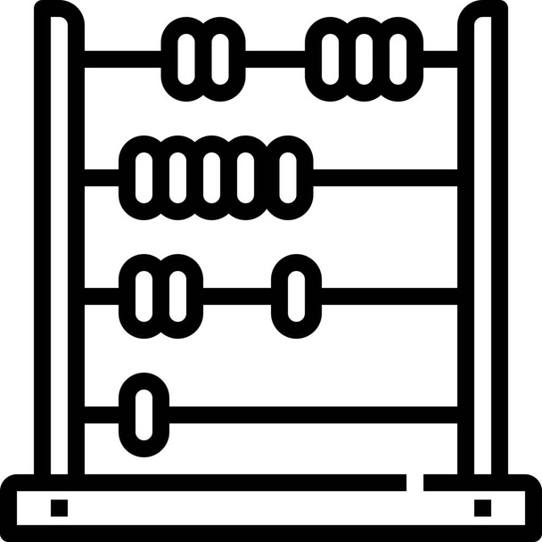 ikona obchodní kalkulačky abacus ve stylu osnovy - Vektor, obrázek