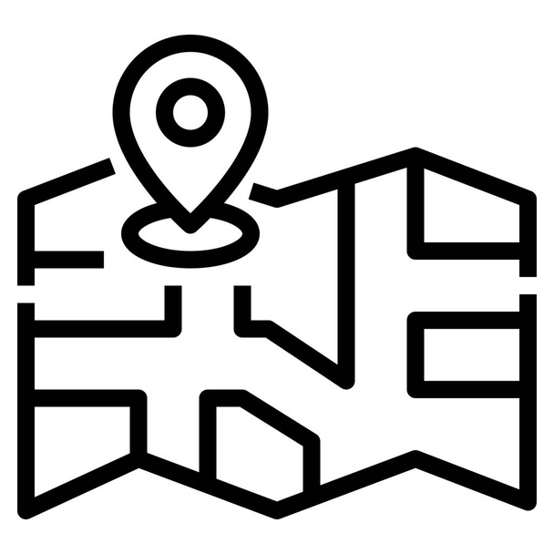 ikona map umístění gps - Vektor, obrázek