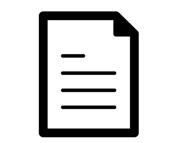 documents paper read icon in Solid style - Wektor, obraz