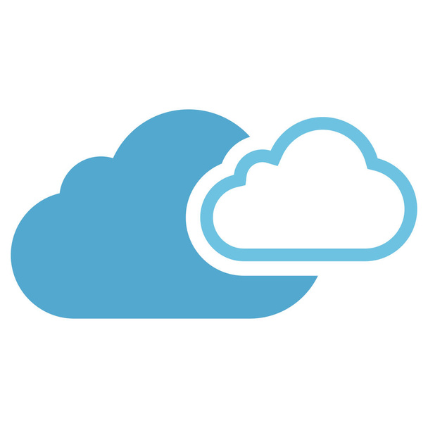Suchsymbol für Cloud Computing-Entwicklung im Solid-Stil - Vektor, Bild