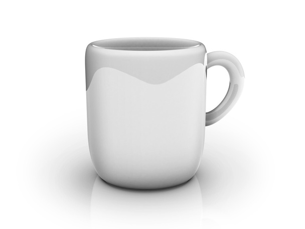 White 3d mug ready to receive your logo or inscription! - Photo, Image