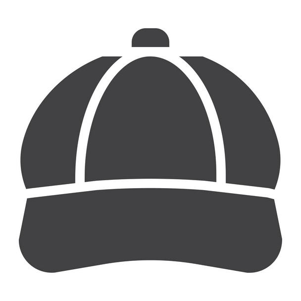 honkbalpet hoed pictogram - Vector, afbeelding