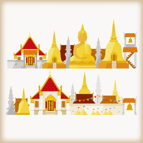 templo na Tailândia - Vetor, Imagem