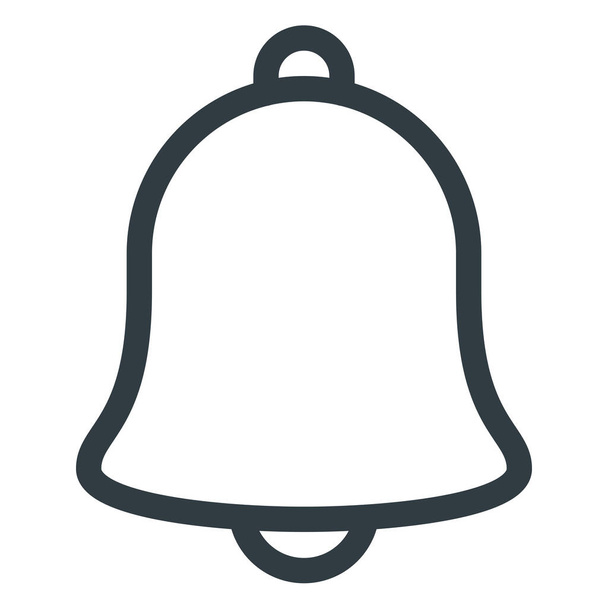 icono de conjunto de campana allert en el estilo de esquema - Vector, Imagen